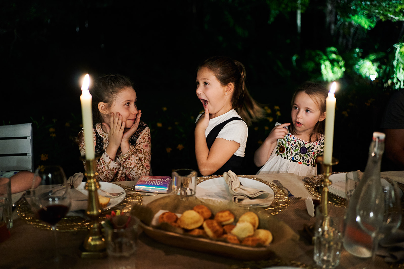 children having thanksgiving family dinner in Miami Florida